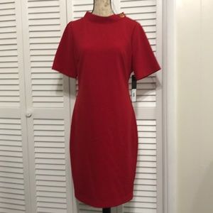Badgley Mischka Red Midi Dress